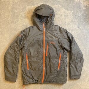 Marmot Jacket Mens Medium Gray Hooded Insulated Full Zip Hiking Coat Outdoor